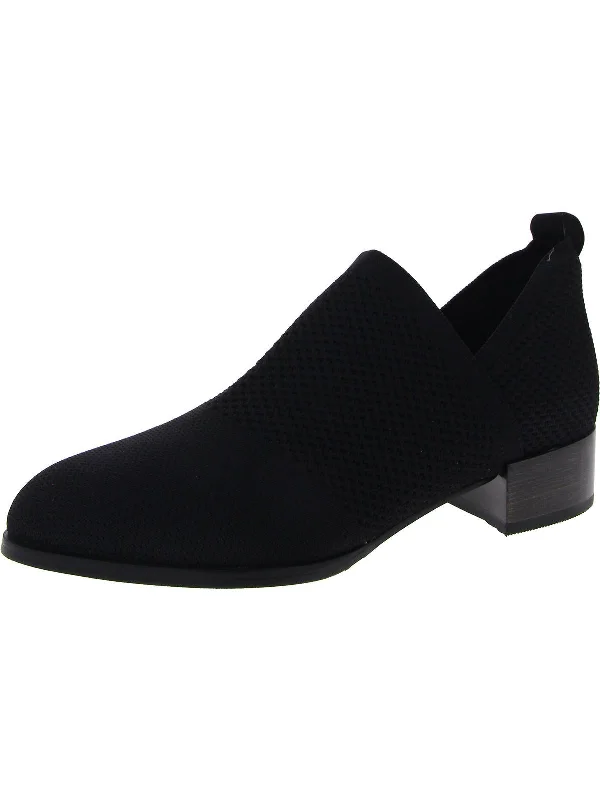 Tekla Womens Knit Cut-Out Loafers Suede Desert Boot 