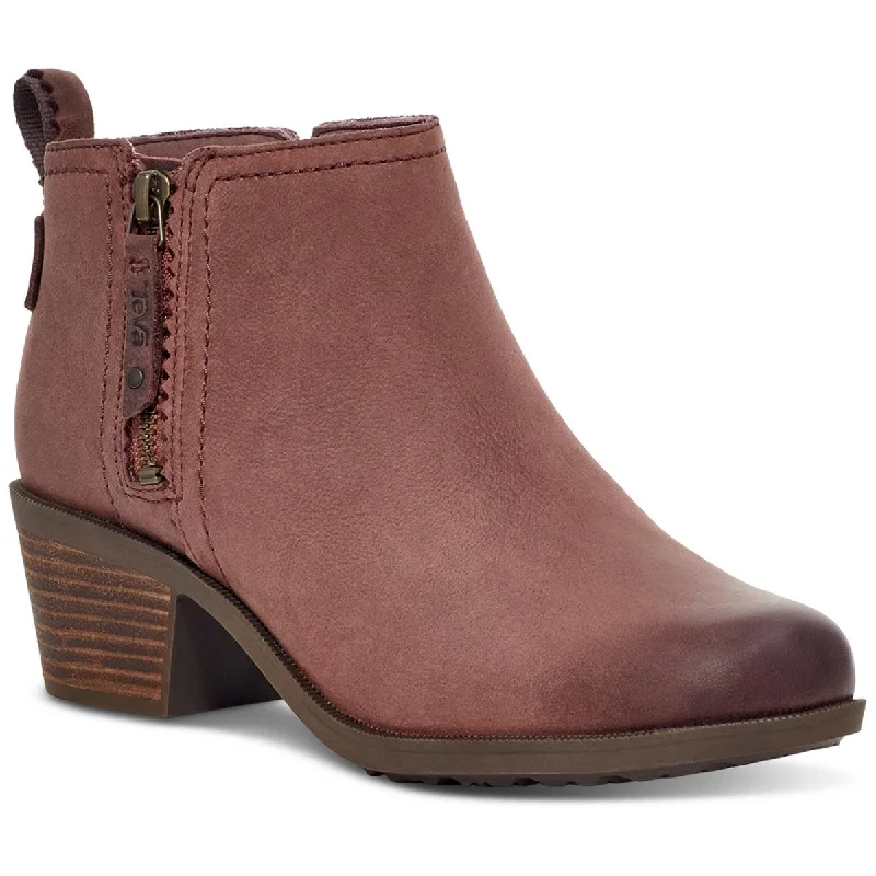 Teva Womens Anaya Leather Booties Ankle Boots Business Monk Strap Style  