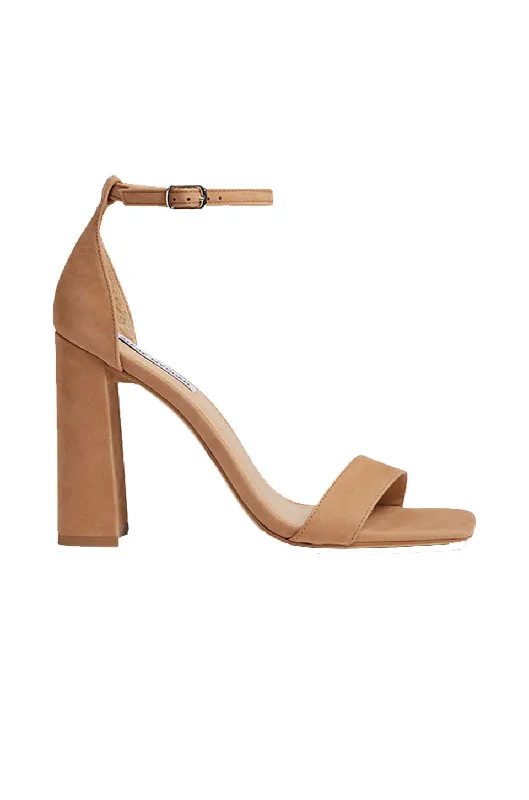 Steve Madden Tiaa Heels In Camel Nubuck Moccasin Soft - Sole Style  