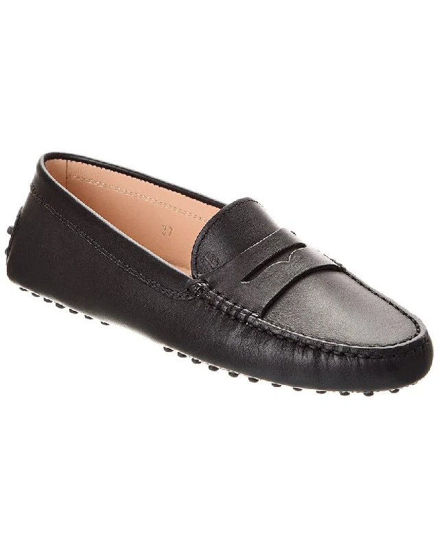 TOD’s Gommini Leather Moccasin Rubber - Sole Plimsoll Look  