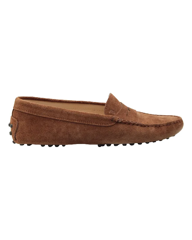 Tod's Gommino Driving Shoes in Brown Suede Smart - Shoe Functionality Style  