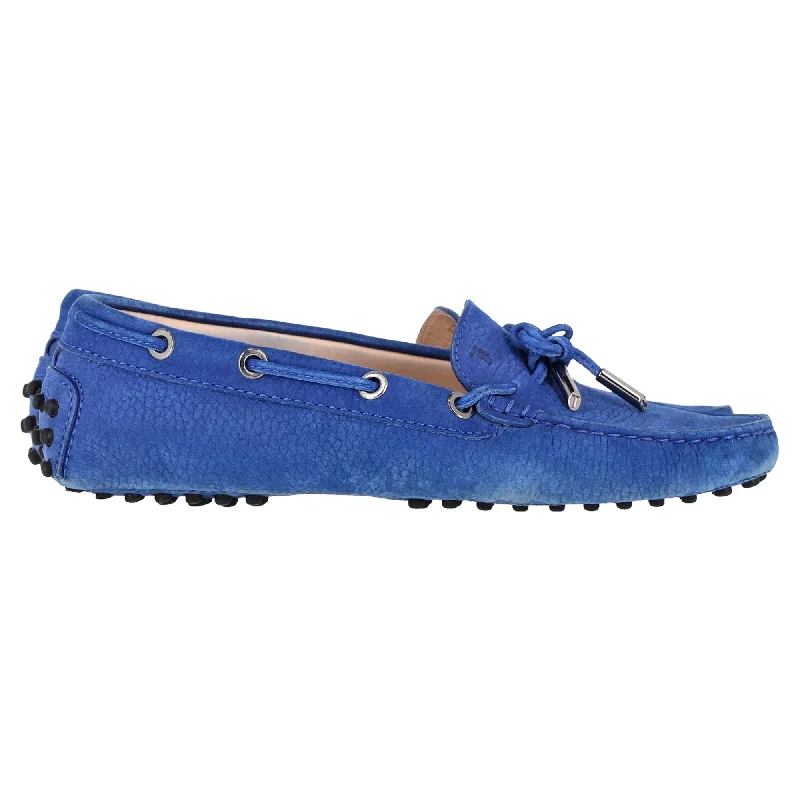 Tod's Gommino Loafers in Blue Suede Desert Boot Utility Style  