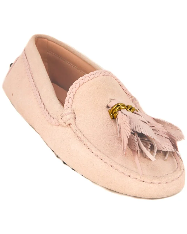 TOD's Gommino Suede Moccasin Zip - Up Boot Style  