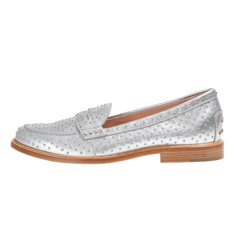 Tod's Studded Leather Loafers Glow - in - the - Dark Shoe Design  