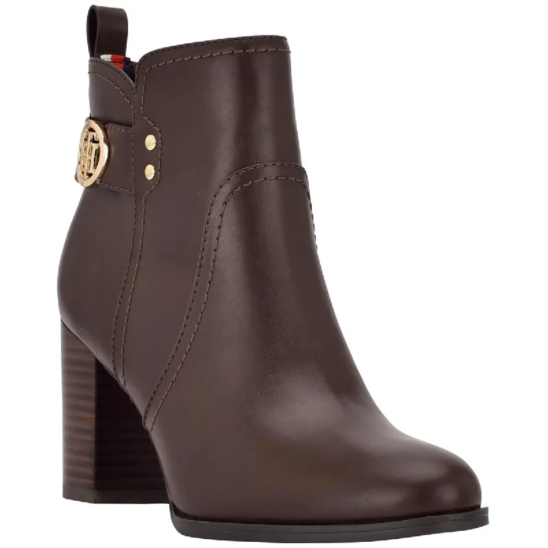 Tommy Hilfiger Womens DACIEE Faux Leather Zipper Ankle Boots Neon - Accent Sneaker Look  