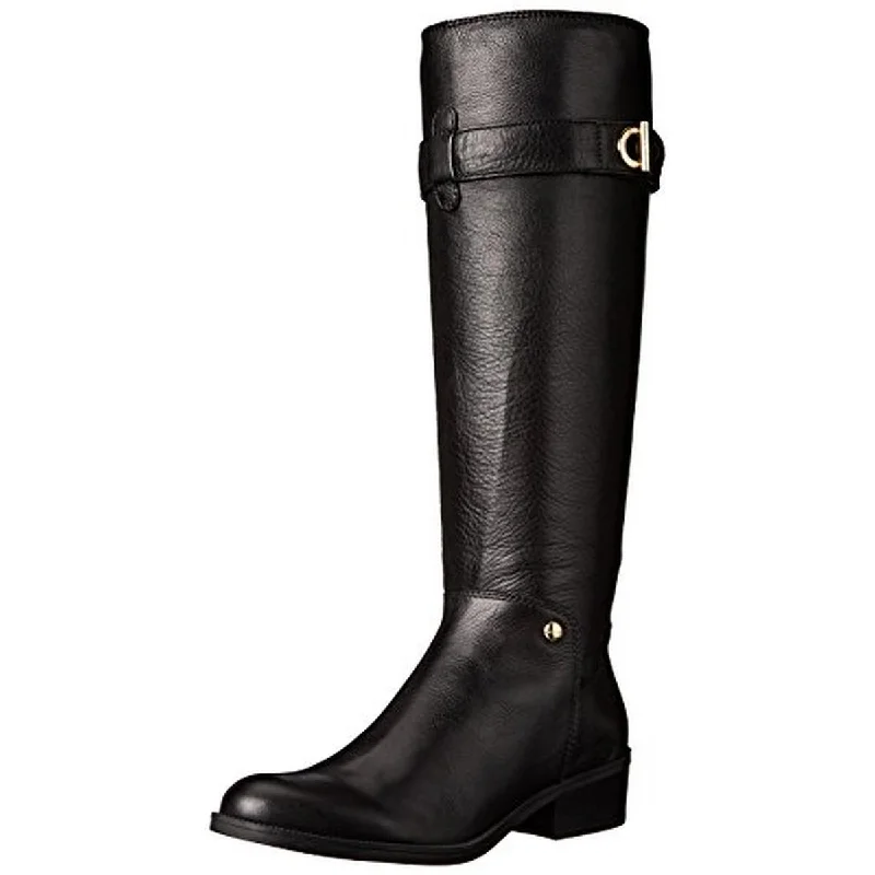 Tommy Hilfiger Womens Gallop Solid Decorative Toggle Riding Boots Quick - Dry Hiking Shoe Style   