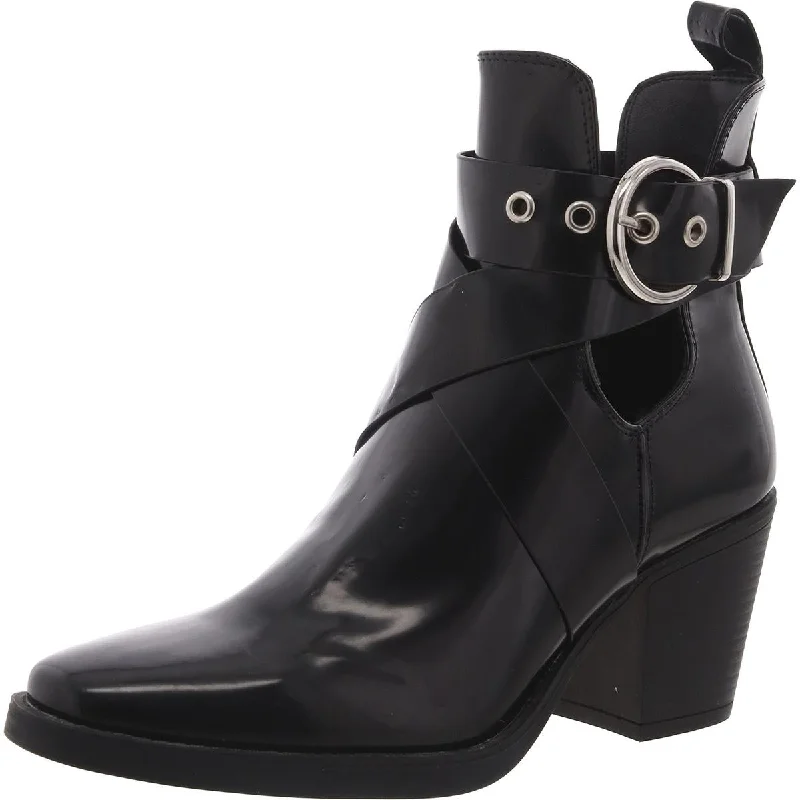 Truffle Collection Womens Kath Patent Dressy Ankle Boots Skateboarding Sneaker Style  