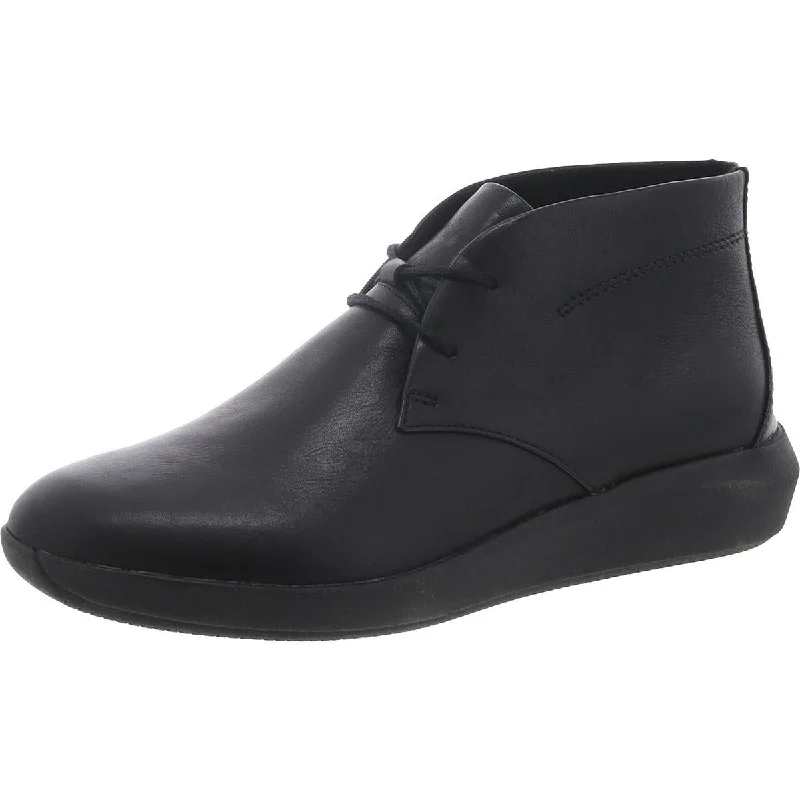 Unstructured by Clarks Womens Tawnia Lace Leather Wedge Ankle Boots Smart - Shoe Functionality Style  