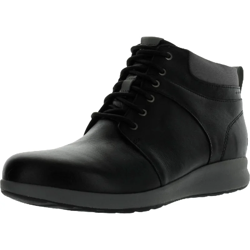 Unstructured by Clarks Womens Un Adorn Walk Leather Round Toe Ankle Boots Embroidered Cowboy Boot Design  