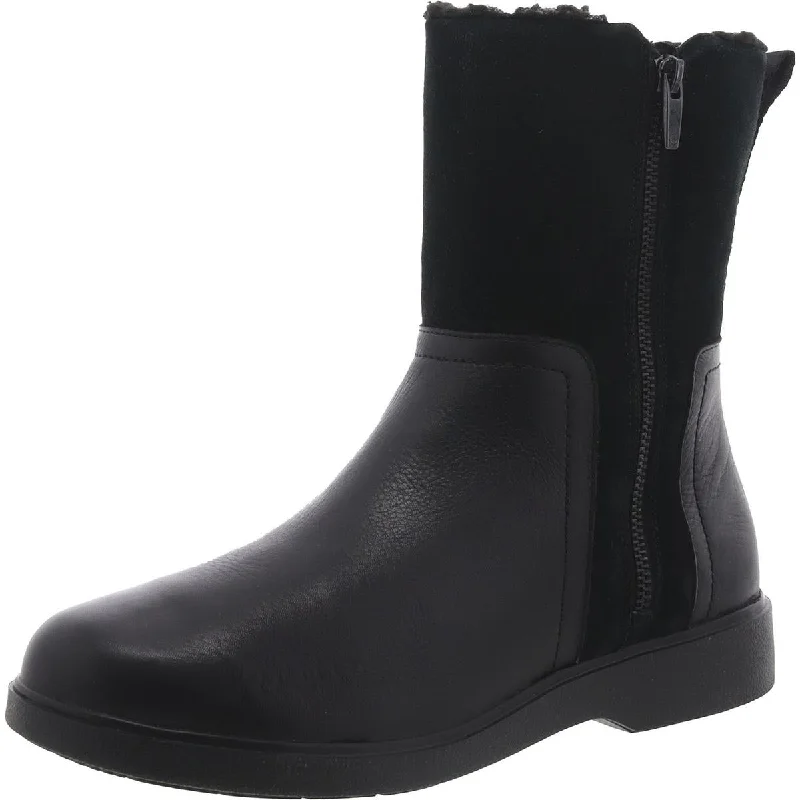 Unstructured by Clarks Womens Un Elda Mid Leather Zip Up Ankle Boots Wingtip Oxford Design 