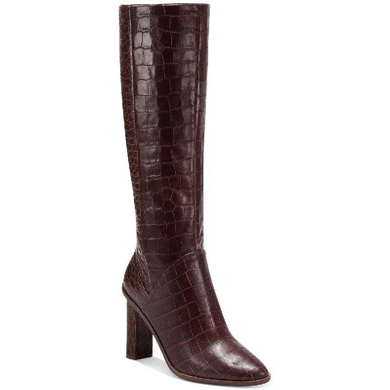 Vince Camuto Womens Phranzie Suede Almond Toe Knee-High Boots Ankle - High Military Boot Style  