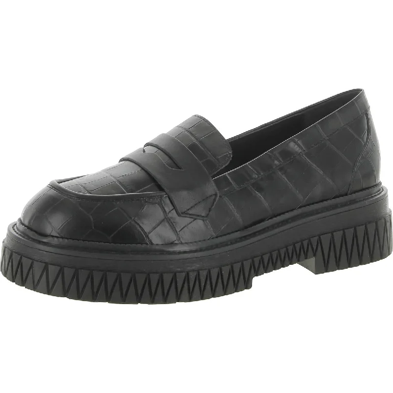 Viola  Womens Snake Skin Slip On Loafers Minimalist Sneaker Style  