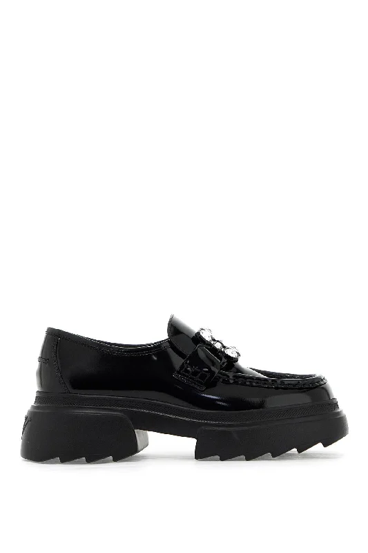 ROGER VIVIER wallaviv patent leather loafers with rh Aesthetic  