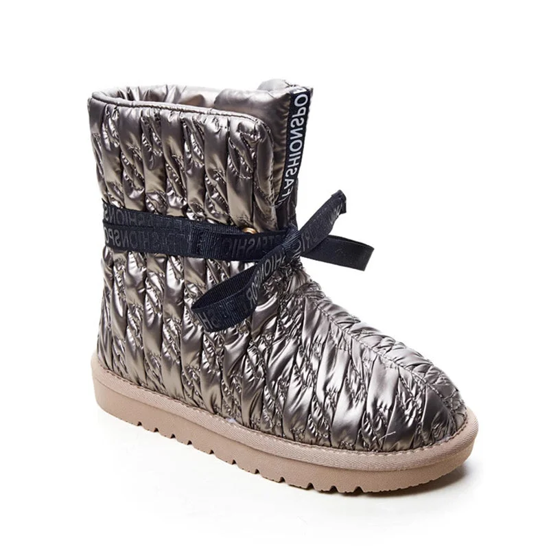 Wholesale Fashion Ladies Snow Boots Custom Classic Winter Warm Ankle Boots Walking Shoes Flats Outdoor Zip - Up Boot Style  
