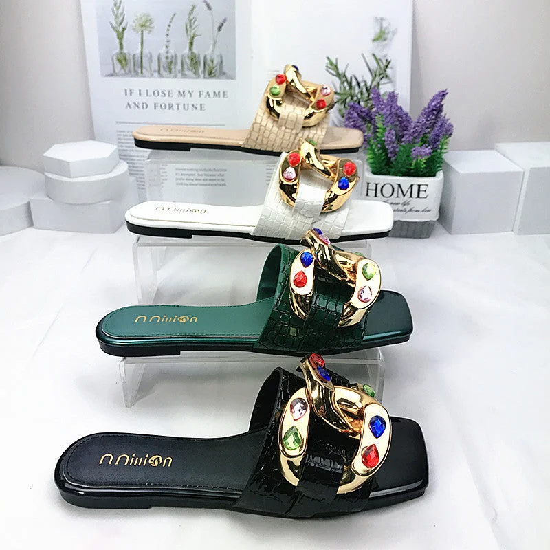 Wholesale flat slipper new ladies indoor outdoor slippers women shoes Wearing women's slippers outside the flat beach Vintage Oxford Appeal Wholesale flat slipper new ladies indoor outdoor slippers women shoes Wearing women's slippers outside the flat beach Vintage Oxford Appeal