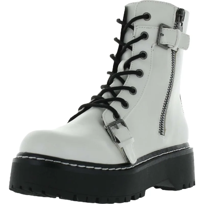 Wild Pair Womens Arriele Double Zipper Ankle Ankle Boots Leather Driving Shoe Style  