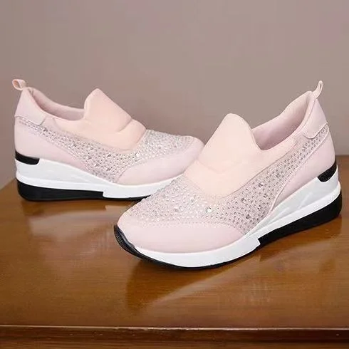 Winter new arrival fashion luxury customized lady casual shoes slip on comfortable high increasing wadge heels customized shoes Two - Tone Shoe Design Winter new arrival fashion luxury customized lady casual shoes slip on comfortable high increasing wadge heels customized shoes Two - Tone Shoe Design
