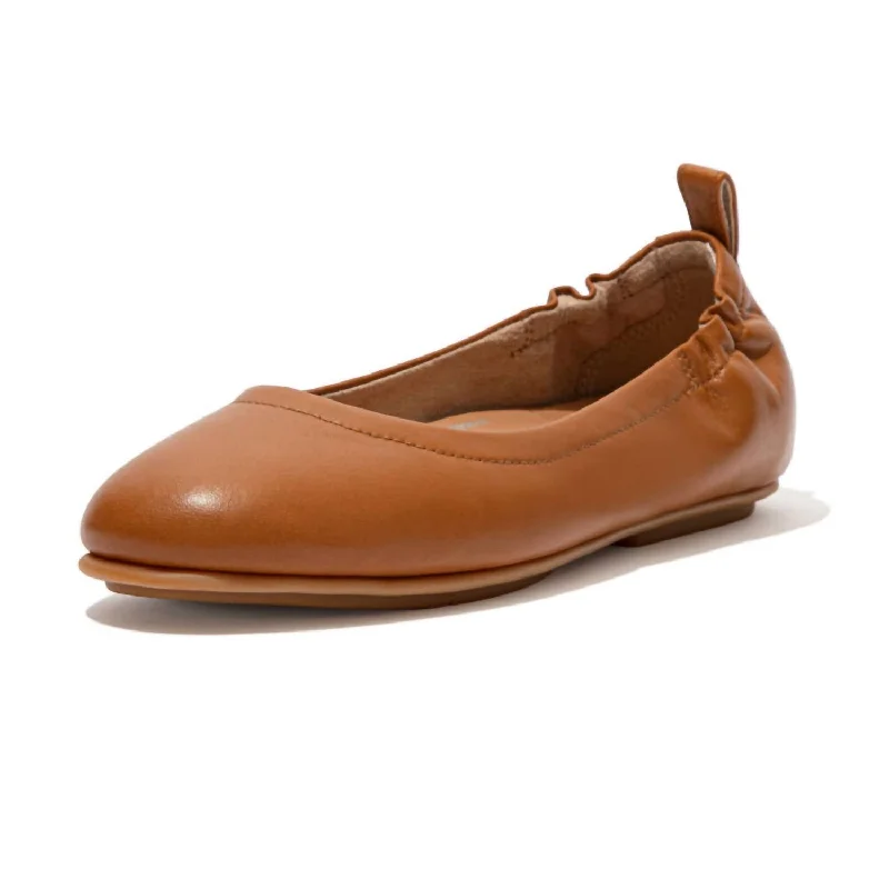 Women's Allegro Flat Loafer In Light Tan Comfortable Derby Style  
