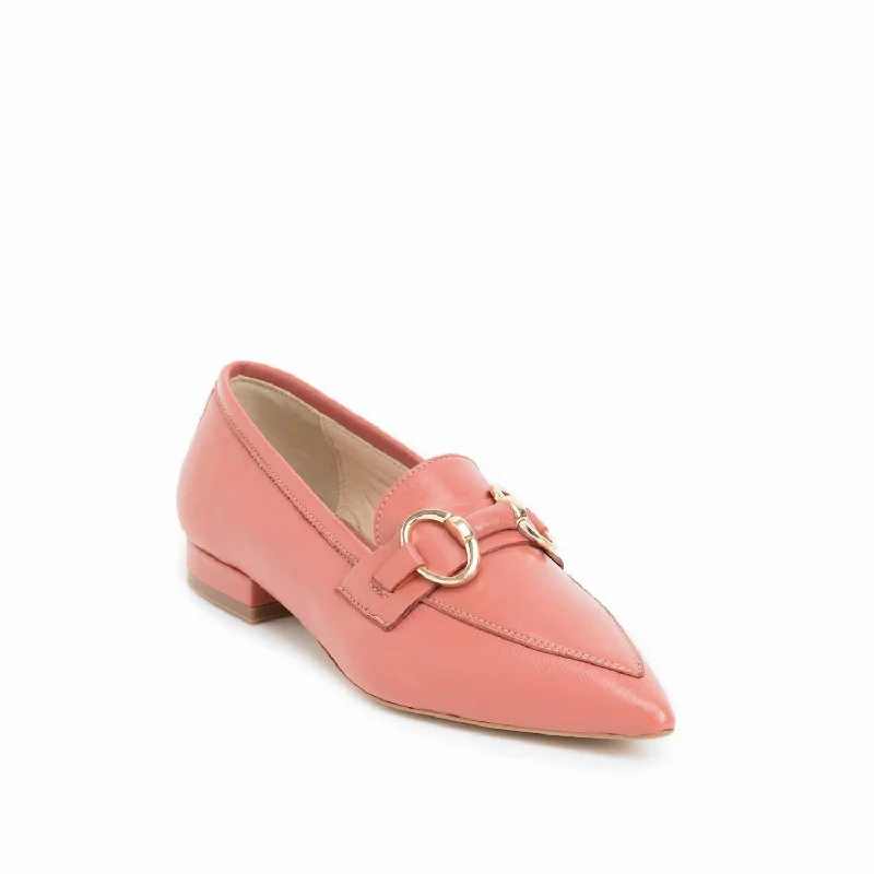 Women's Catania Fishing Loafer In Pink Brogue Oxford Aesthetic 