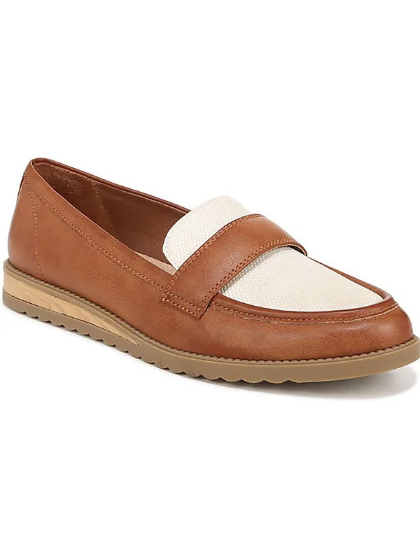 Womens Faux Leather Wedge Loafers Retro Plimsoll Style  