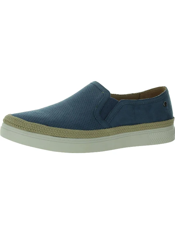 Womens Faux Suede Slip On Loafers Ivy League Loafer Look 