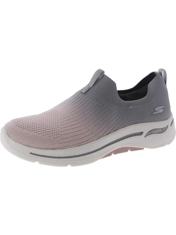 Womens Fitness Workout Slip-On Sneakers Rubber - Sole Plimsoll Look  