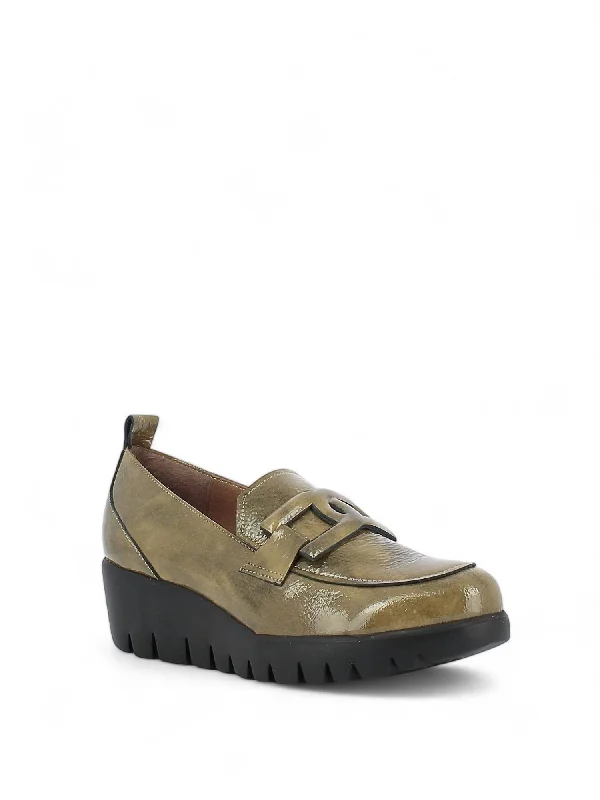 Women's Fly Rings Moccasins Shoes In Light Green Patent Bespoke Shoe Aesthetic 