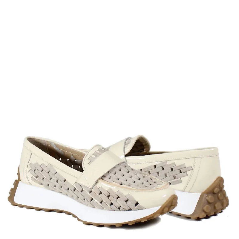 Women's Koi Pond Loafer In Cream Memory - Foam Slipper Look  