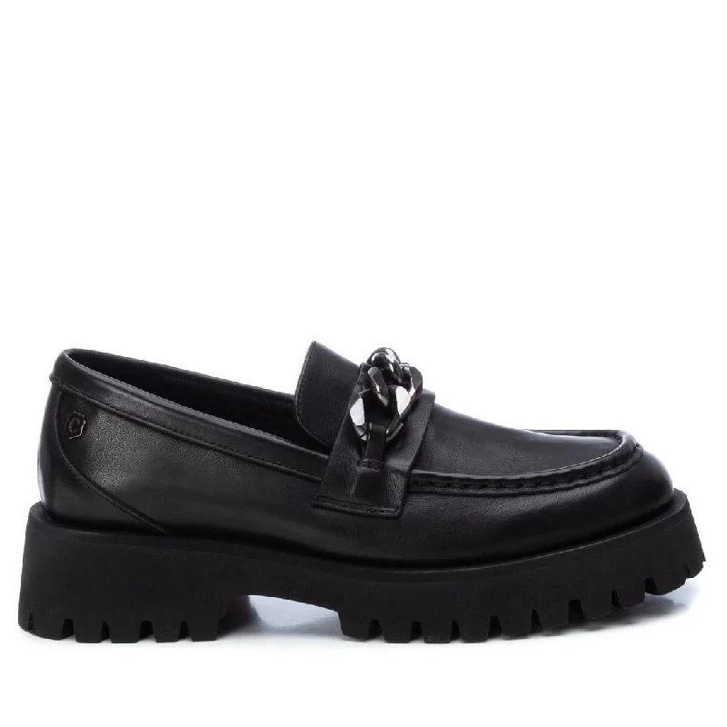 Women's Leather Moccasins By XTI Vintage Oxford Appeal 