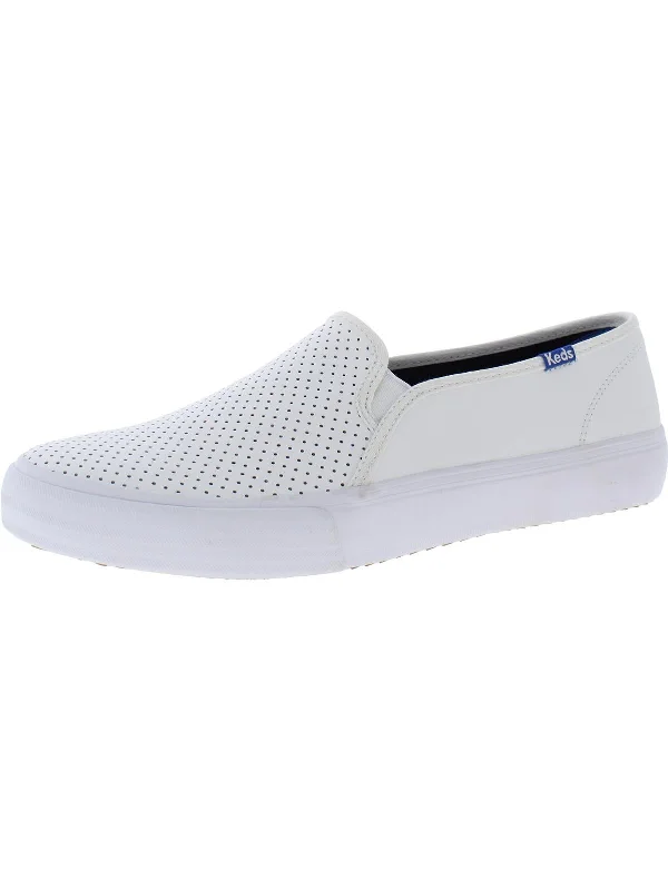 Womens Leather Perforated Loafers Strap - Up Sandal Resort Style  