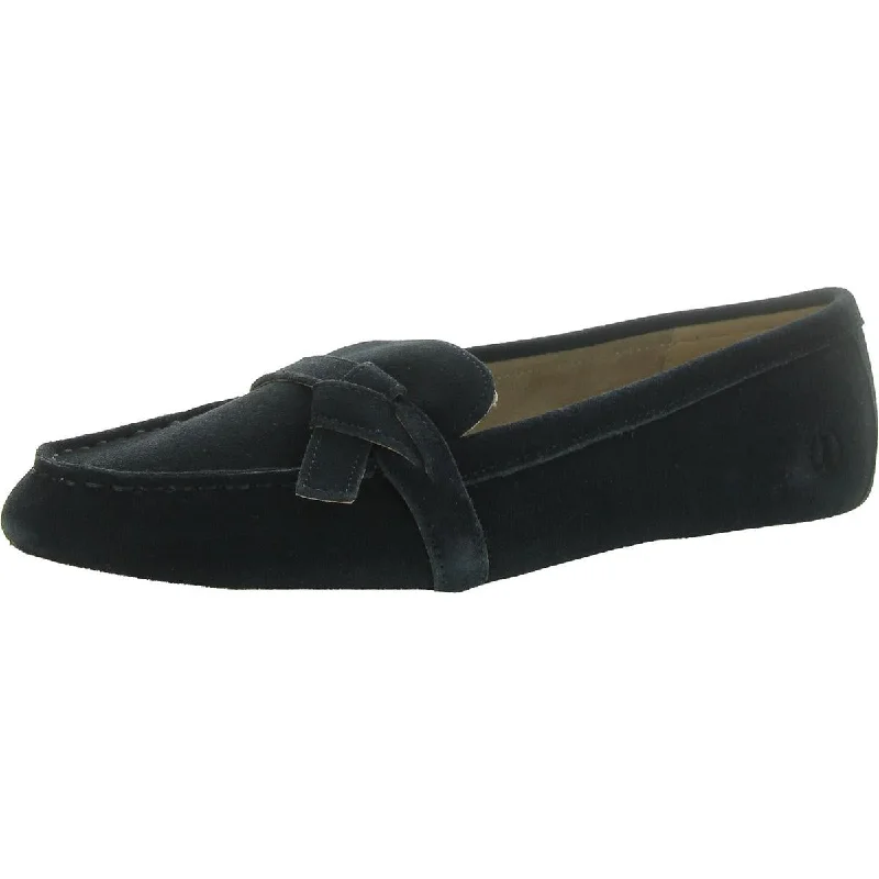Womens Leather Slip On Loafers Chunky Platform Sneaker Style  