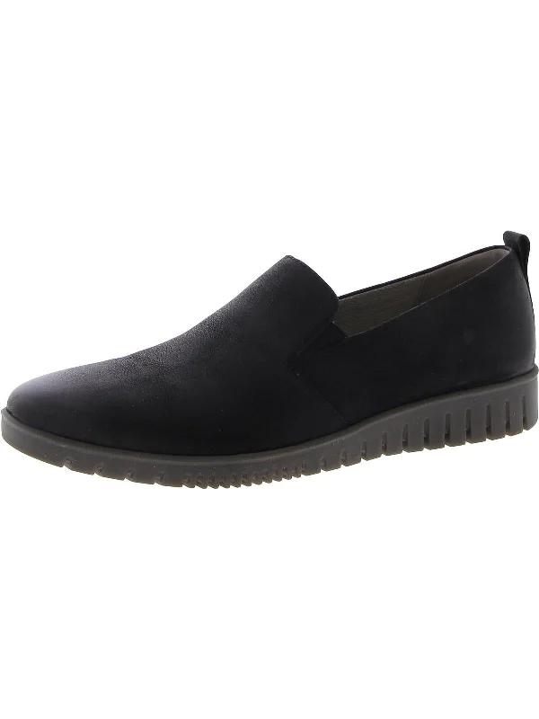 Womens Leather Slip-On Loafers Minimalist Sneaker Style  