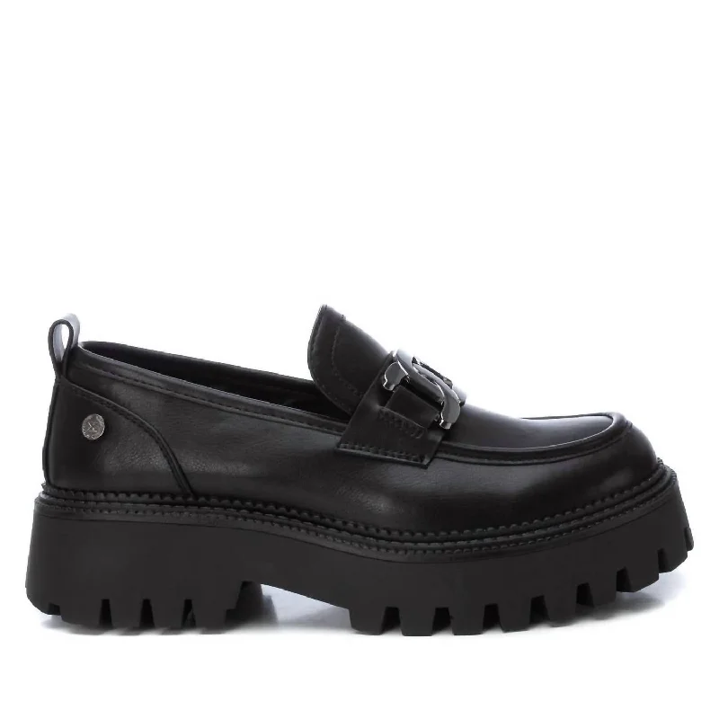 Women's Moccasins Shoes In Black Tech - Inspired Sneaker Look  