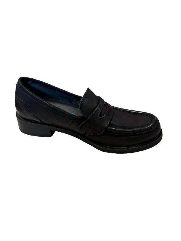 Women's Nancy Heeled Loafer In Black Sustainable Shoe Design  
