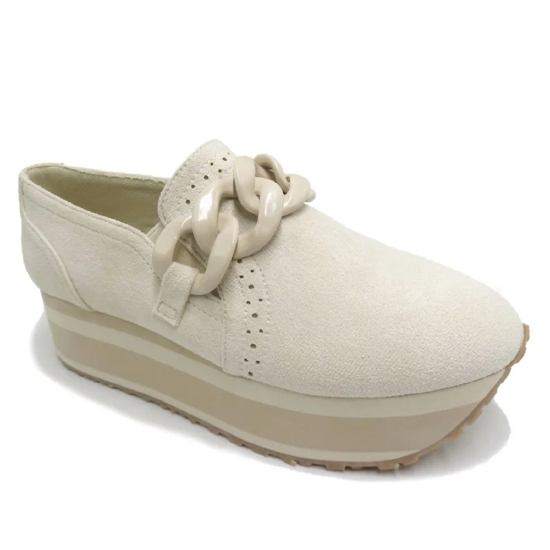 Women's Paloma Loafers In Ivory Wingtip Oxford Design 