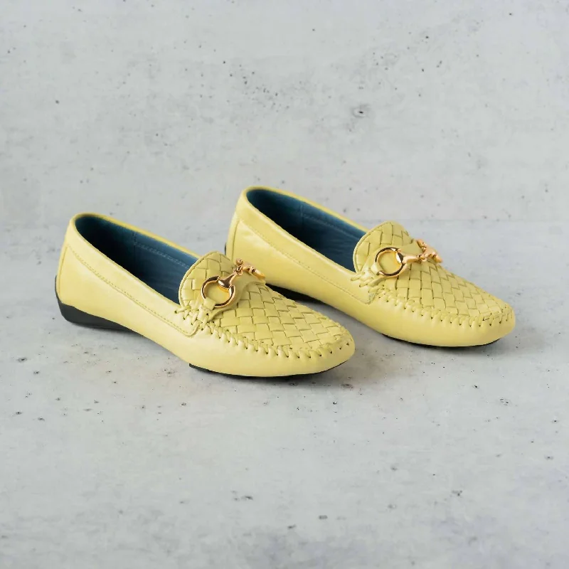 Women's Perlata Loafer In Canary Art Deco - Inspired Shoe Look  