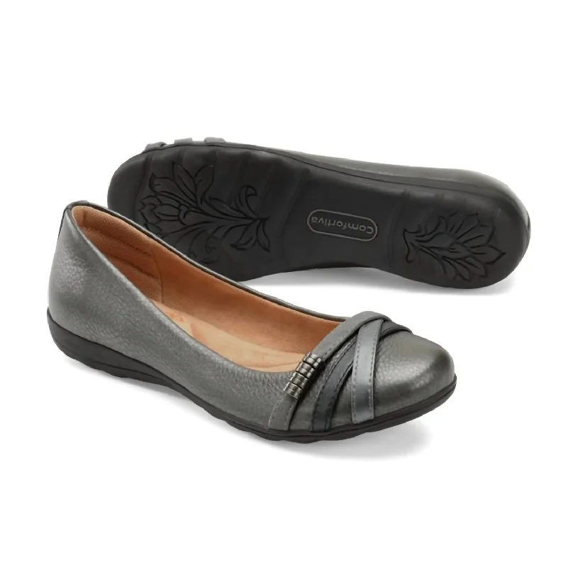 Women's Ranee Loafer - Wide Width In Pewter Camouflage Print Boot Style  