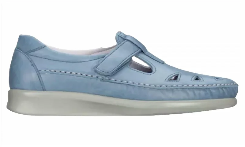 Women's Roamer Slip-On Loafer - Medium Width In Denim Open - Lacing Derby Look  