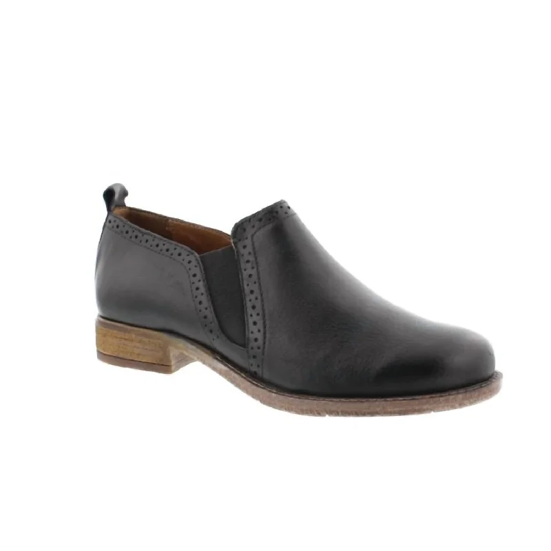 Women's Sienna 91 Loafer In Black Elastic - Sided Chelsea Look  