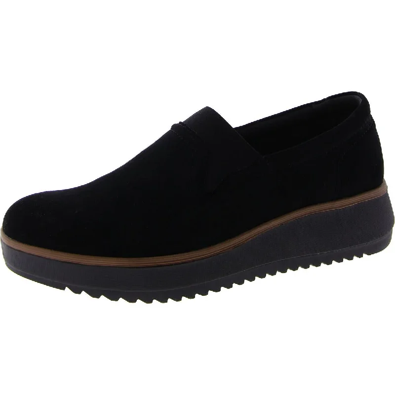 Womens Suede Slip On Slip-On Sneakers Elastic - Sided Chelsea Look  