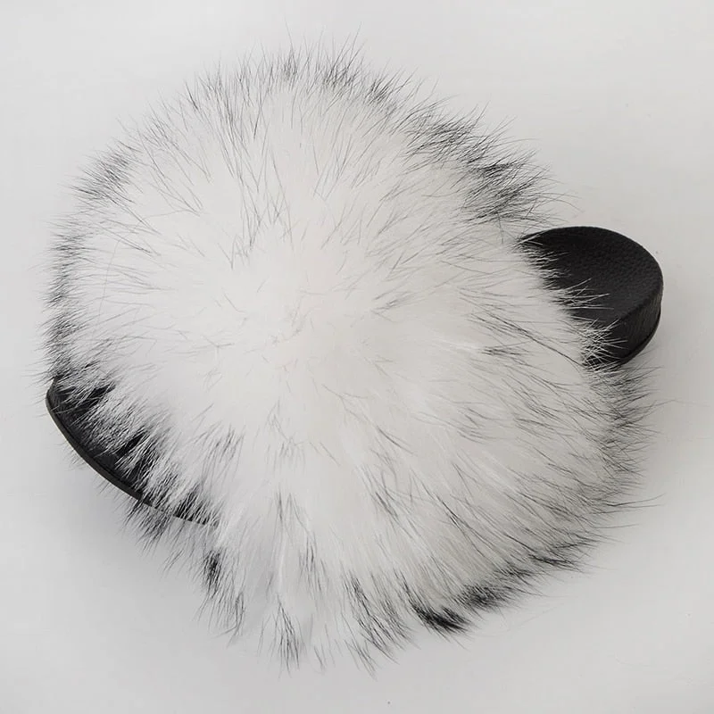 Women's Summer Sexy Casual Rivet Decor Synthetic Big Fur House Slippers Retro Basketball Sneaker Design  