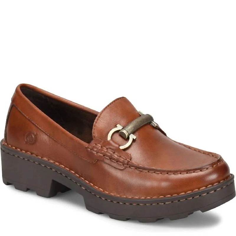 Women's Teramo Loafer In Brown Metallic Trim Shoe Design  