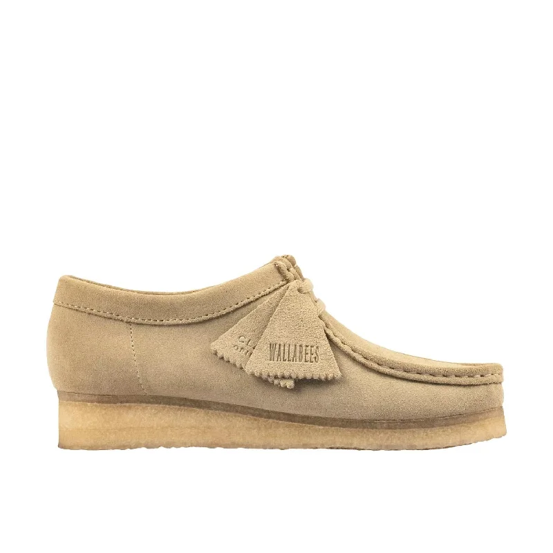 Women's Wallabee Loafer In Maple Suede Open - Lacing Derby Look  