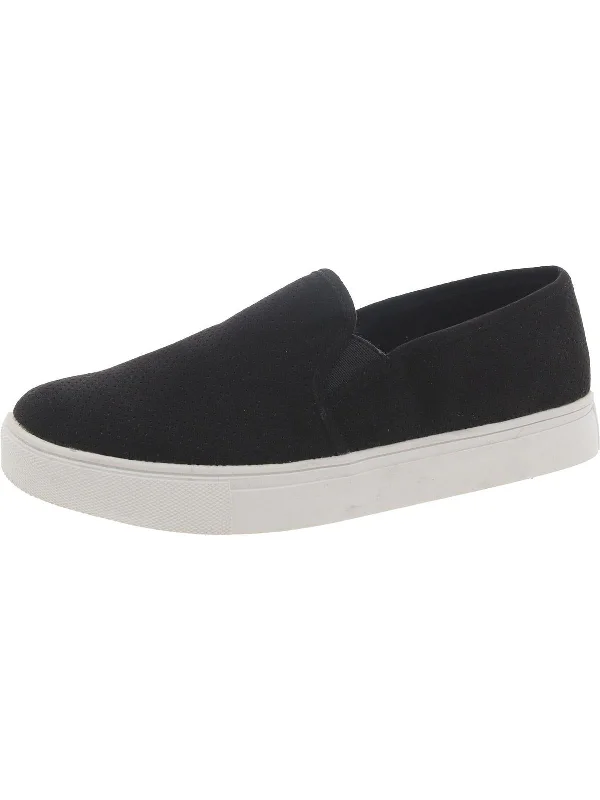 Zarayy Womens Perforated Manmade Slip-On Sneakers Aesthetic  