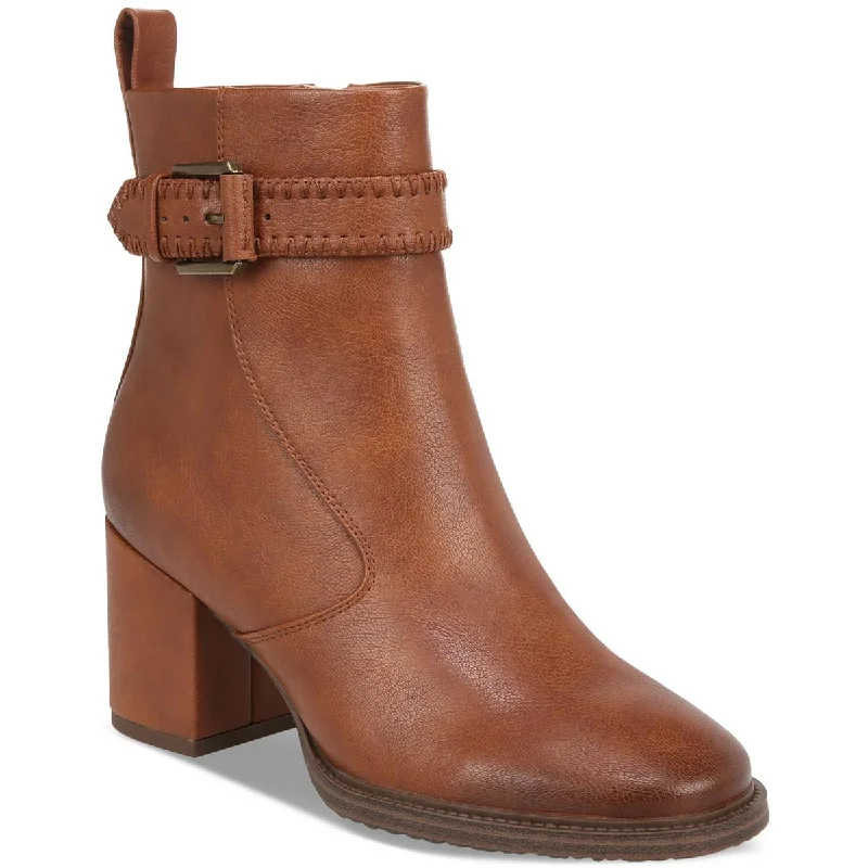 Zodiac Womens Rexx Faux Leather Block Heel Mid-Calf Boots Loose - Fit Slipper Style  