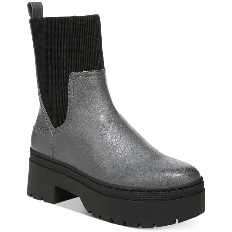 Zodiac Womens Roxie Faux Leather Lug Sole Ankle Boots Wingtip Oxford Design 