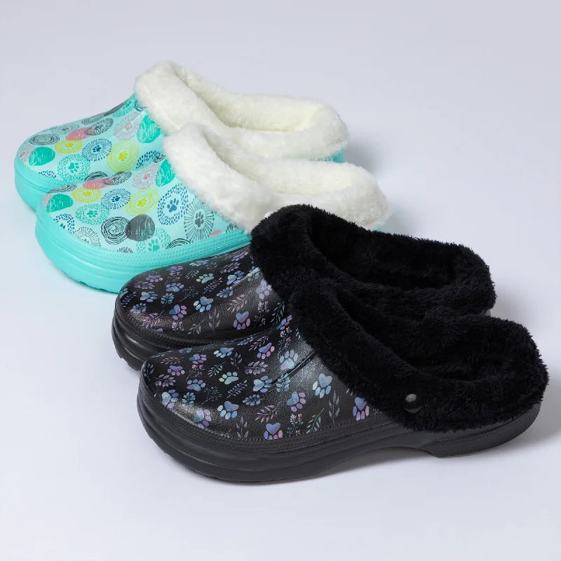 Paw Print Indoor/Outdoor Slide Slippers Wingtip Oxford Design 
