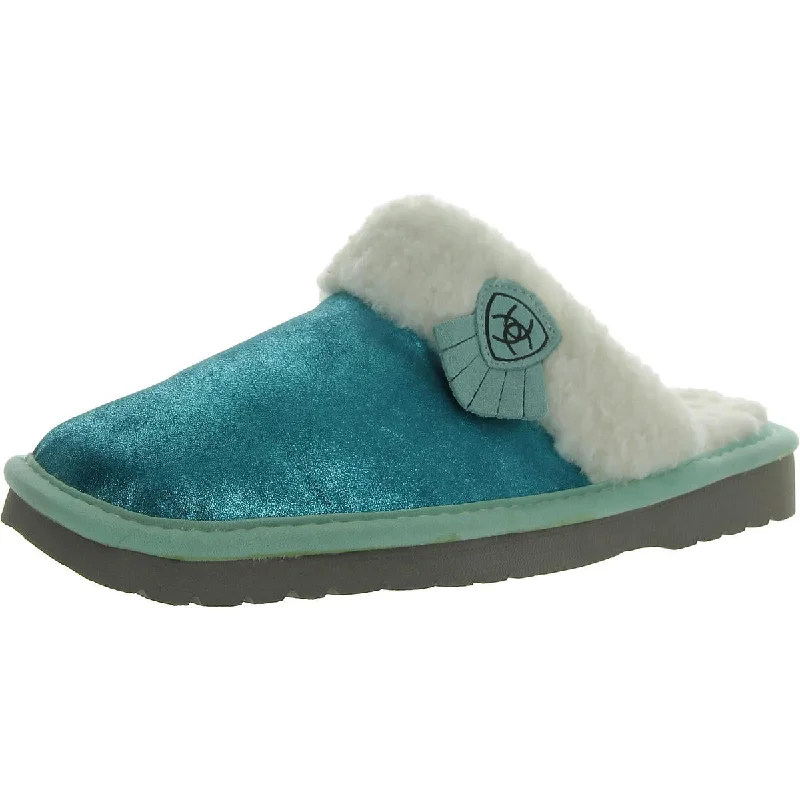Ariat Womens Jackie Square Toe Exotic Suede Slip On Slide Slippers Slide Sandal Beach Style  