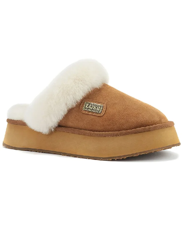 Australia Luxe Collective Mule Suede Slipper Two - Tone Shoe Design  