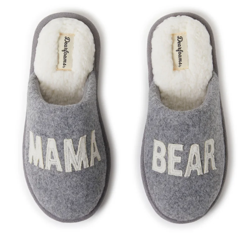 Dearfoams Women's Carley Mama Bear Mom Scuff Slipper Ankle - High Military Boot Style  